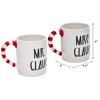 Ralme Mr and Mrs Claus Christmas Mugs Set of Two - 16 oz. Large Ceramic Santa Mugs - 2 of 4