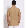 INSPIRE CHIC Men's Texture Short Sleeve Hollow Out Casual Knitted Shirt - 3 of 4