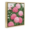 Stupell Industries Pink Hydrangea Impressions Floating Frame Canvas Art, Gold, 18" x 18" - 2 of 4