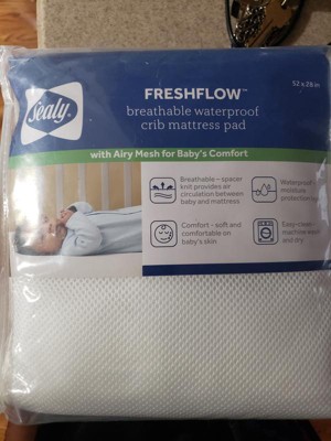 Sealy Cooling Moisture Wicking Waterproof Crib Mattress Pad - White : Target