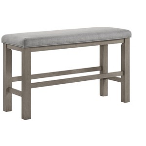 TiramisuBest Button Tufted Bed Bench - Upholstered with Arms & Solid Wood Legs, Black - 1 of 4