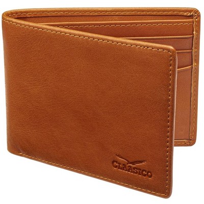 Men's Genuine Leather Slim Bifold RFID Wallet