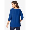 Jessica London Women's Plus Size Scallop Boatneck Tunic - 3 of 4