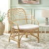 Junie Rattan Dining Chair - SEA8040 - Natural/Cream - Safavieh - 2 of 4