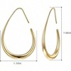 Lightweight Teardrop Hoop Earrings, 1 Large Oval Statement for Women. Simple and Trendy Style - 2 of 4