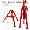 V Head Pipe Jack Stand, 28-52 Inch Adjustable Height, 1/8"-12" Capacity, 2500 lb Load Capacity, Portable Folding Legs - 3 of 4