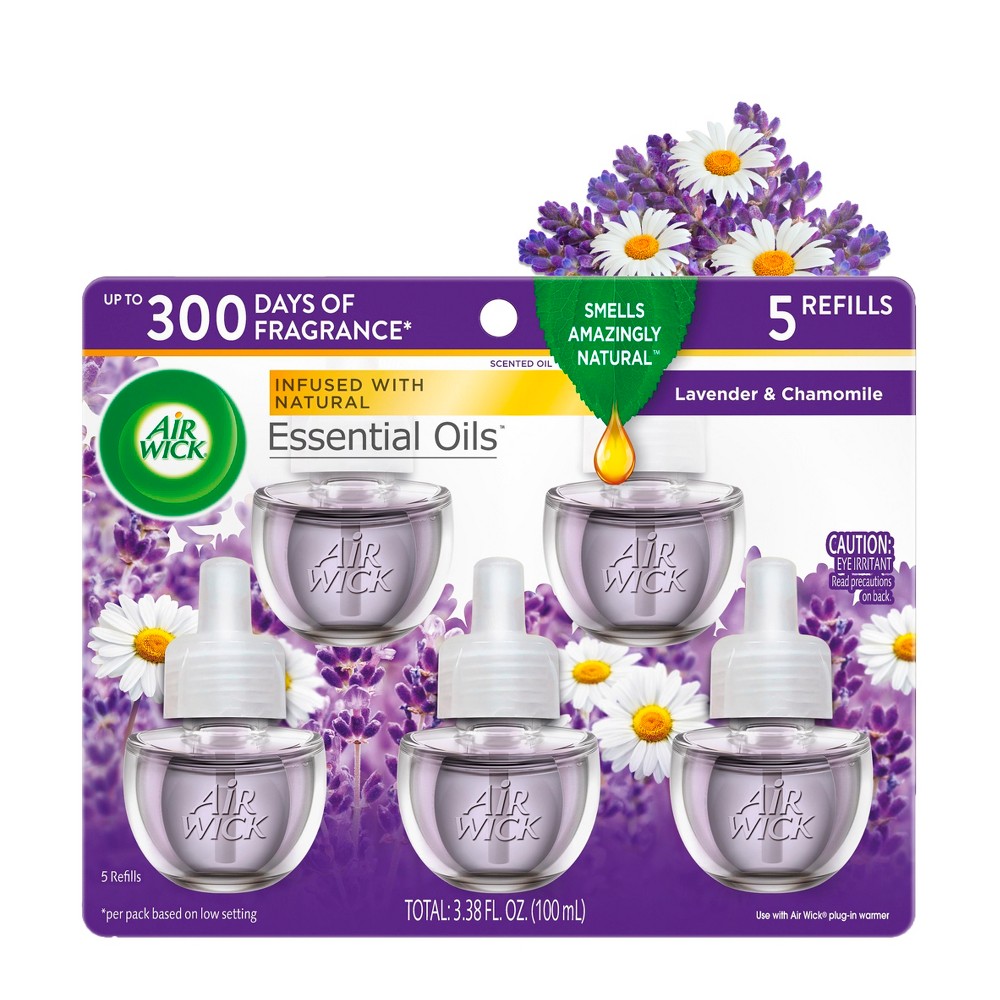 Photos - Air Freshener Air Wick Scented Oil Refills - Lavender & Chamomile - 3.38 fl oz/5pk 