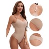 INSPIRE CHIC Women's Spaghetti Strap Open Backless Tummy Control Leotard Shapewear Slim Fit Bodyshapers - 3 of 4