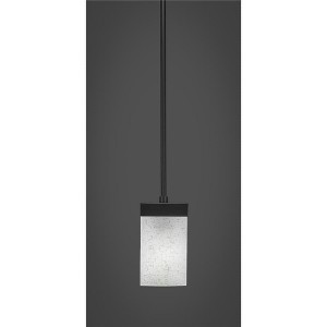 Toltec Lighting Nouvelle 1 - Light Pendant in  Espresso with 4" Square White Muslin Shade - 1 of 1