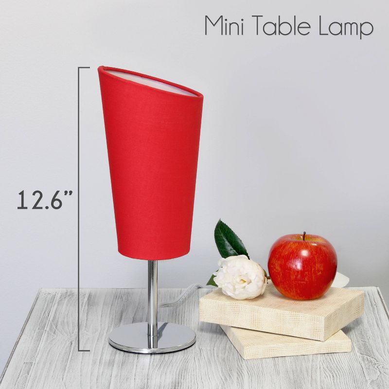  Mini Table Lamp with Angled Fabric Shade - Simple Designs, 5 of 8