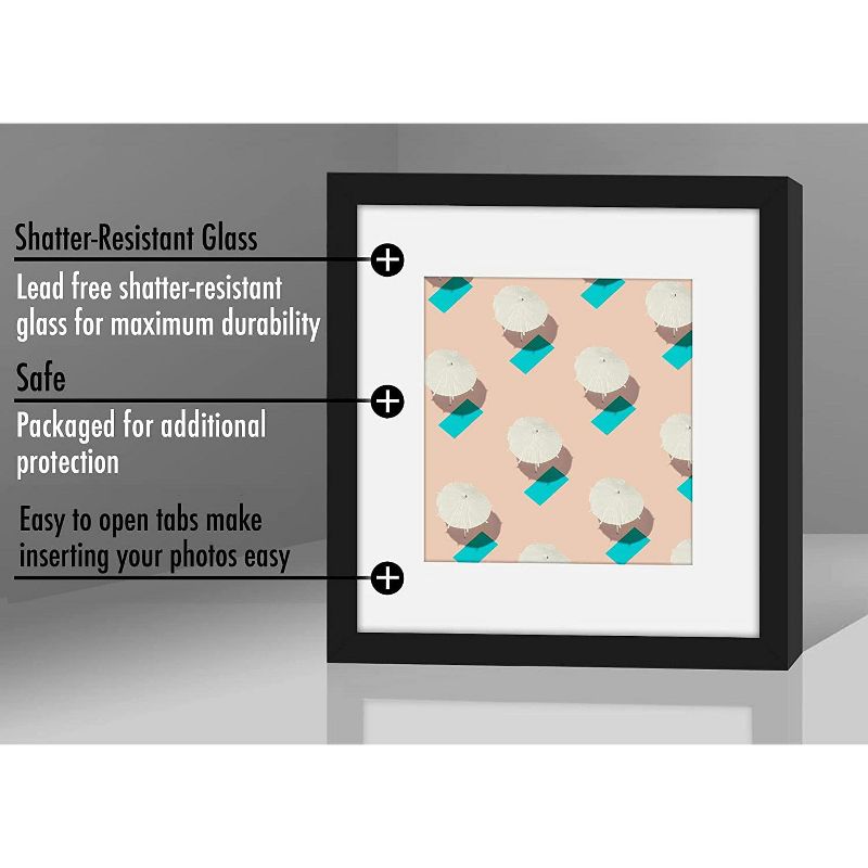 Americanflat Thin Picture Frames with tempered shatter-resistant glass - Horizontal and Vertical Formats for Wall and Tabletop, 3 of 7