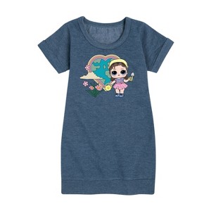 - LOL Surprise! - Grow Grrrl Hearts the Earth Graphic Short Sleeve Fleece Dress - 1 of 4