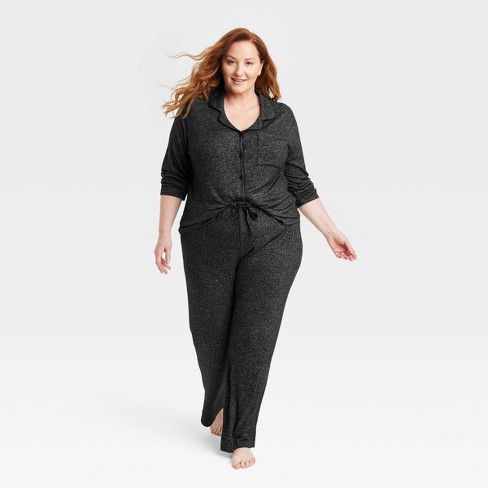 Women's Perfectly Cozy Pajama Set - Stars Above™ Dark Gray 2x : Target