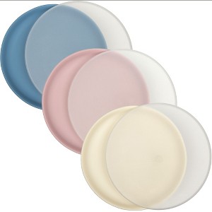 WeeSprout Baby & Toddler Non-Suction Plates with Lids, 100% Food Grade Silicone Plates, 3 Pack - 1 of 4