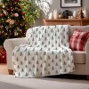 Christmas Flannel Blanket Throw, Christmas Trees Soft Fuzzy Plush Cozy Blankets for Couch Sofa Bed, Ideal Gifts for Kids Wife Self - 2 of 4