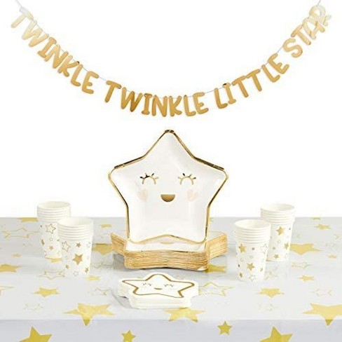 Sparkle And Bash Twinkle Twinkle Little Star Party Supplies For Gender Reveal Baby Shower Serves 24 Target