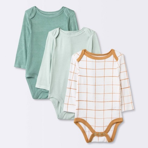 Baby 3pk Modal Blend Bodysuit - Cloud Island™ Mint Green : Target