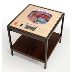 NCAA Miami Hurricanes 25-Layer StadiumViews Lighted End Table - 1 of 4