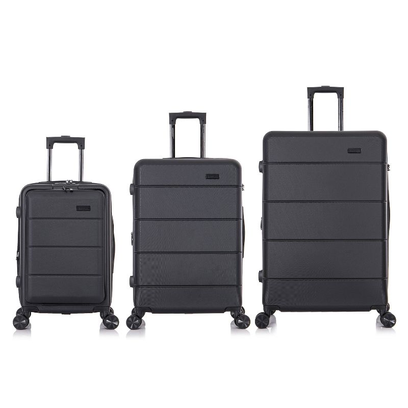 InUSA Elysian Lightweight Hardside Carry On Spinner 3pc Luggage Set, 4 of 18
