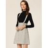INSPIRE CHIC Women's Vintage Plaid Strap Braces Tweed Mini Suspender Skirt - 2 of 4