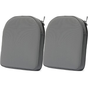 Aoodor Outdoor Chair Cushion 18'' x 19'' Soft and Fade-resistant Polyester, Two Sets of  Ties for High Adaptability, Set of 2 - 1 of 4