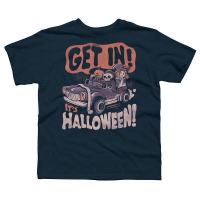 Boy's Design By Humans Get In Its Halloween - Halloween Pumpkin Skull Gift By EduEly T-Shirt
