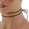 Unique Bargains Tie Velvet Bow Pattern Adjustable choker necklace Wrap around wrist bracelet 1 Pc - 2 of 4