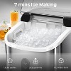 ZAFRO Nugget Ice Maker Countertop with Handle,35Lbs/24Hrs,7 Mins Fast Ice Making, Stainless Steel Pellet Ice Maker with Ice Basket/Ice Scoop - 2 of 4