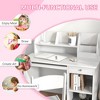 Yinvani Kids Desk and Chair Set with Storage, Study Desk with Chair for Children 5-8 Years Old, Gray - 4 of 4