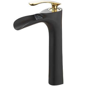 BWE Waterfall Single Hole Single Handle Bathroom Vessel Sink Faucet With Drain Assembly - 1 of 4