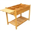 YONWAY Wooden Raised Garden Bed, Wood Outdoor Garden Raised Planter Box with Legs for Vegetables, Backyard, Patio - 2 of 4