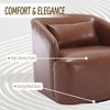TiramisuBest Swivel Barrel Chair, Comfy Round Accent Sofa Chair for Living Room, 360 Degree Swivel Barrel Club Chair, Leisure Arm Chair - 2 of 4