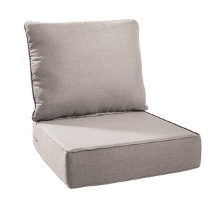 Buenhomino 6-inch Outdoor Cushion Set, 24"x24" Replacement Water Resistant Zippered Cushion for Chairs,8 Colors - 1 of 4
