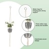 Unique Bargains Handmade Cotton Rope Hanging Basket Holder 32 Inch Apricot 2-Pack - 2 of 4