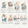 Kinder King 8 in 1 Baby High Chair, Coverts to Dining Booster Seat, Removable Tray & Double Seat Cover, Easy to Wipe - 3 of 4