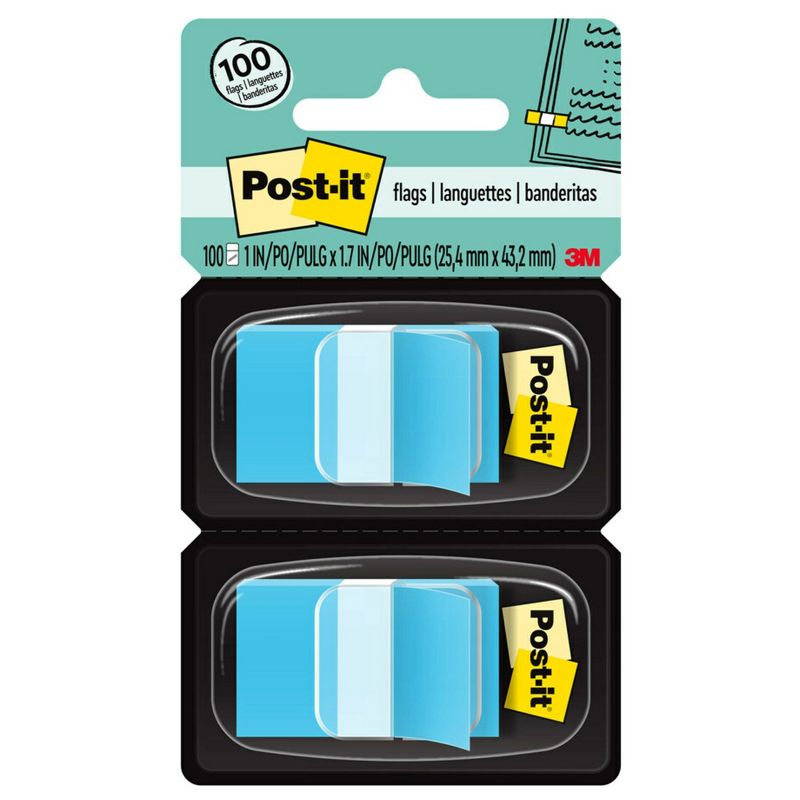 Post-it® Flags - Blue, 50/Dispenser, 2 Dispenser/Pack, 3 Packs, 2 of 4