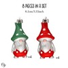 8pc Red and Green Polka Dot Christmas Folksy Gnome Ornament Set, Shatterproof Tree Gnomies| OrnamentallyYou - 2 of 4