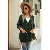 V For City Women's Knit V Neck Long Sleeve Button Front Cardigan with Pockets - 2 of 4