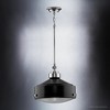 Urban Ambiance Luxury Urban Loft Pendant Light,  13.375"H x 14.75"W,  Midnight Black Finish, UHP3571 - 4 of 4