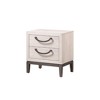 Vynxaria Contemporary Beige & White Nightstand ¨C Sleek Storage Solution - 2 of 4