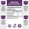 Organic Ashwagandha 1950mg w/ Black Pepper for High Absorption & Stress Support - 120 Capsules By Nature's Strength - 2 of 4