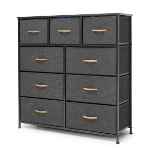 Pellebant Home Extra Wide Closet Dresser Storage Tower Organizer Unit 9 Drawers Dresser for Bedroom Clothes with Steel Frame Wood Top - 1 of 4