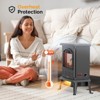 ROVSUN 22.4''H Electric Fireplace Stove with Simple Knob Control & Realistic Flame Color, Infrared Quartz Heater with Overheat & Tip-Over Protection - 4 of 4