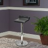 Single Airlift Swivel Adjustable Height Barstool with Black Faux Leather Seat Black/Metal - Winsome: Modern, Backless, Metal Frame, Footrest - 4 of 4