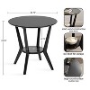 Kate and Laurel Nylah Round Side Table, 24x24x24, Black - 2 of 4
