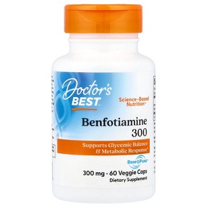 Doctor's Best Benfotiamine 300 with BenfoPure™ , 300 mg, 60 Veggie Caps - 1 of 4