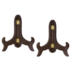 Unique Bargains Wooden Rotatable Foldable Book Decorative Easels or Stands 2 Pcs - 1 of 4