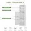 KTMBDW 61" H Tall Bathroom Corner Cabinet, Freestanding Storage Cabinet with 2 Doors and Adjustable Shelves for Bathroom, Living Room, Kitchen - 4 of 4