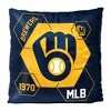 MLB Milwaukee Brewers Firm Density Connector Velvet Reverse Pillow - 2 of 3