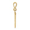 Black Bow Jewelry 14k Yellow Gold, Varsity Collection, Small D/C Pendant Number 96 - 2 of 4